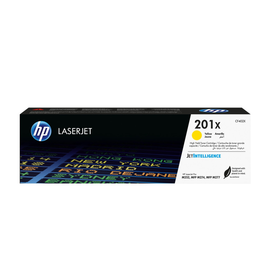 Toner HP 201X jaune (CF402X) - grande capacité HP LaserJet d'origine