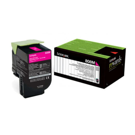 Toner Lexmark 808M magenta - Lexmark d'origine (80C80M0)