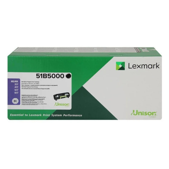 Toner Lexmark ms/mx 317, 417, 517, 617 noir - Lexmark d'origine (51B5000)
