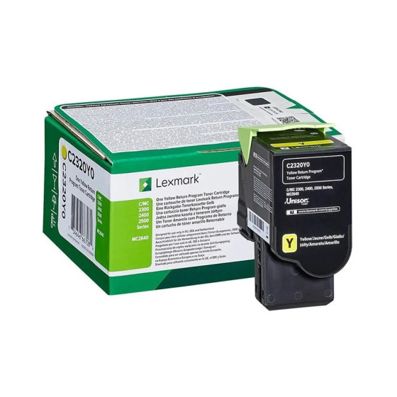 Toner Lexmark jaune (C2350Y0) - Lexmark programme de retour - 1000
