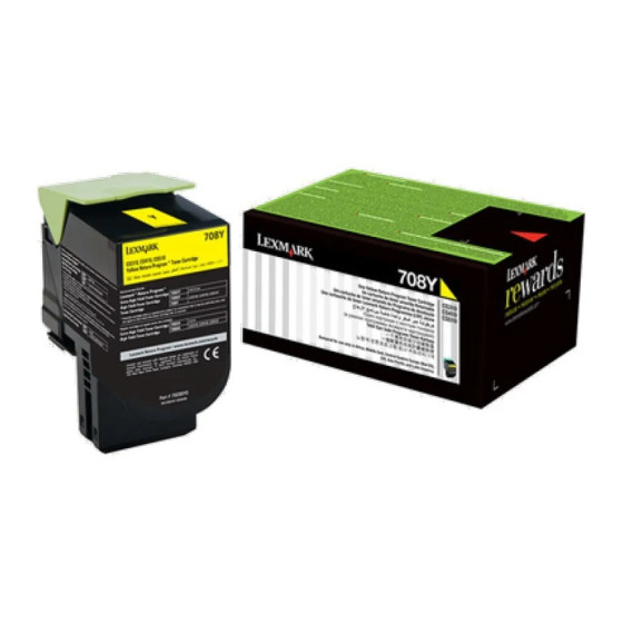 Toner d'origine Lexmark jaune 702Y - 1000 pages standard (70C80Y0)