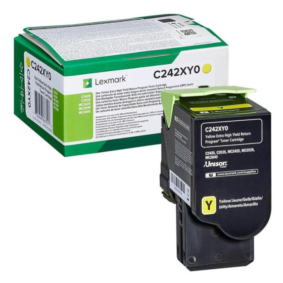 Toner Lexmark jaune (C245XY0) - Lexmark programme de retour - 3500