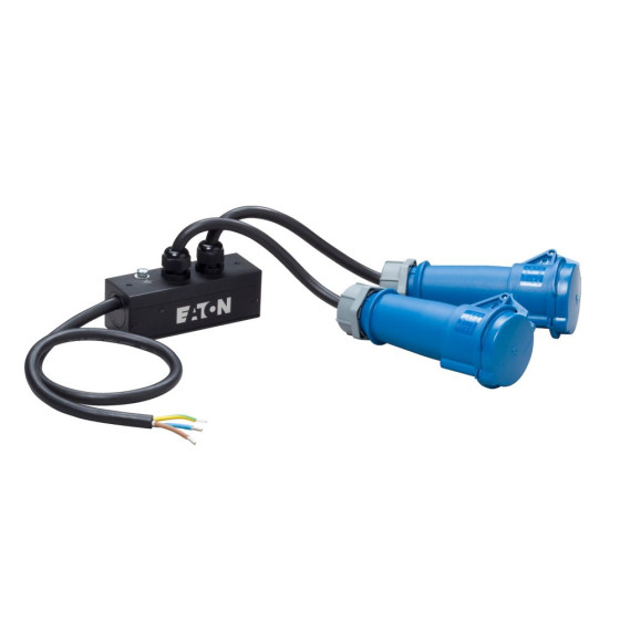 Output cable 32A, hardwired to 2 x 32A EN60309 plugs (CBL2OUT32)
