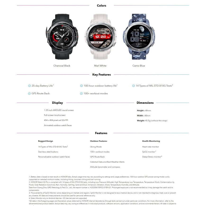 Honor Watch GS Pro