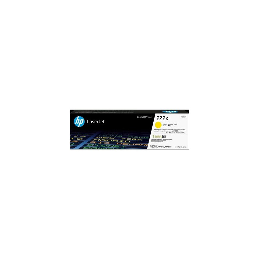 Toner HP 222X Jaune - HP d'origine (W2222X)