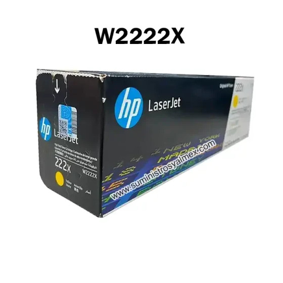 Toner HP 222X Jaune - HP d'origine (W2222X)