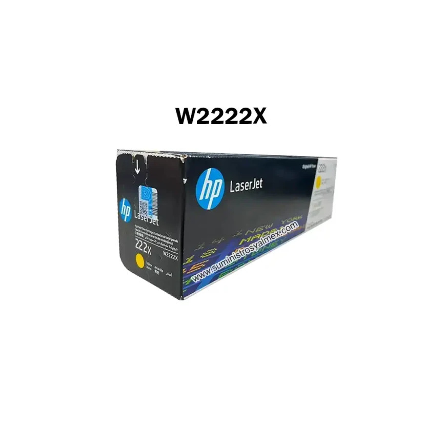 Toner HP 222X Jaune - HP d'origine (W2222X)