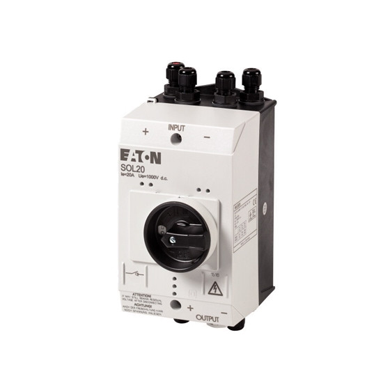 Eaton Interrupteur-sectionneur DC,1000 V,20A (P-SOL20)