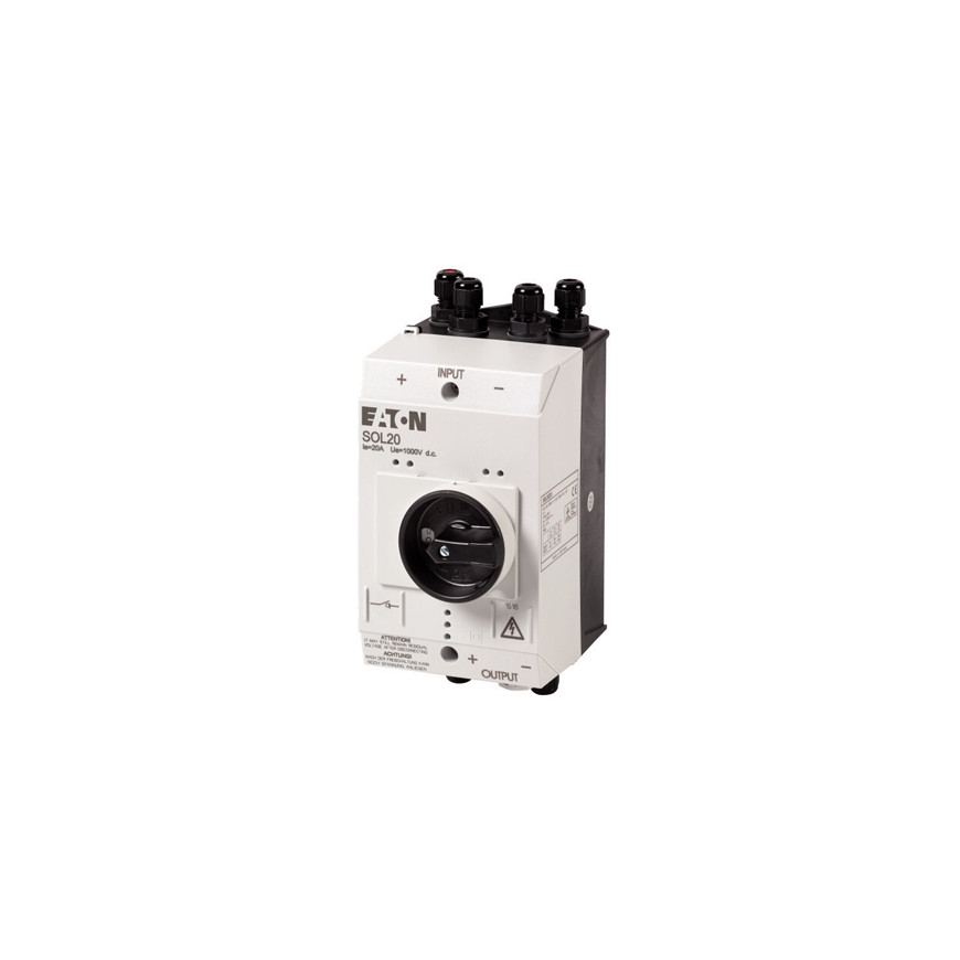 Eaton Interrupteur-sectionneur DC,1000 V,20A (P-SOL20)