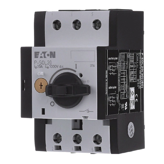 Eaton Interrupteur-sectionneur DC,1000 V,20A (P-SOL20)