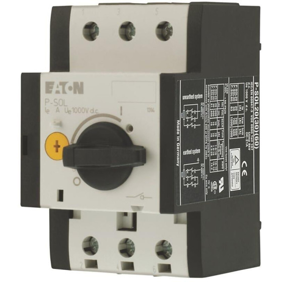 Eaton Interrupteur-sectionneur DC,1000 V,20A (P-SOL20)