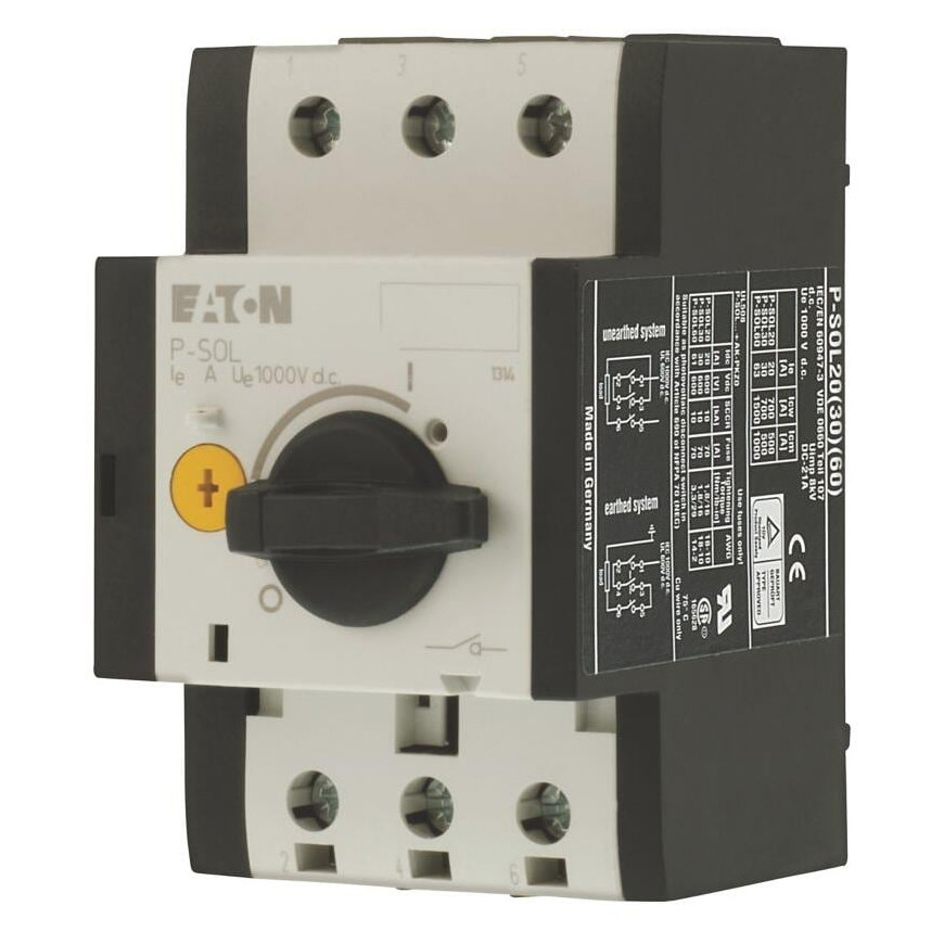 Eaton Interrupteur-sectionneur DC,1000 V,20A (P-SOL20)
