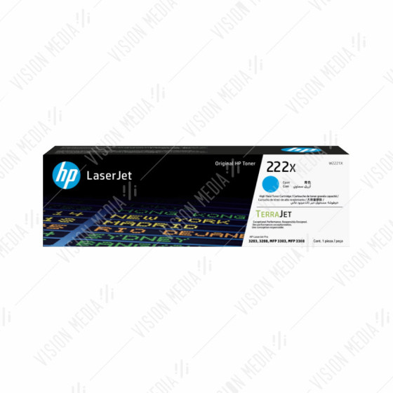 Toner HP 222X Cyan - HP d'origine (W2221X)