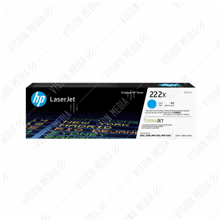 Toner HP 222X Cyan - HP d'origine (W2221X)