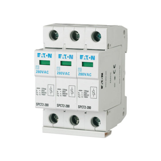 Eaton Parafoudres débrochables, 3p, 385VAC, 3x20kA (SPCT2-385/3)