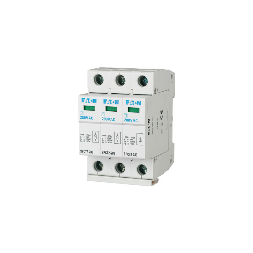 Eaton Parafoudres débrochables, 3p, 385VAC, 3x20kA (SPCT2-385/3)