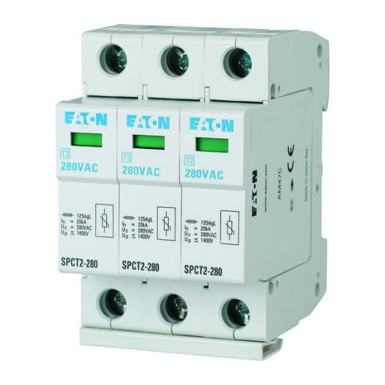 Eaton Parafoudres débrochables, 3p, 385VAC, 3x20kA (SPCT2-385/3)