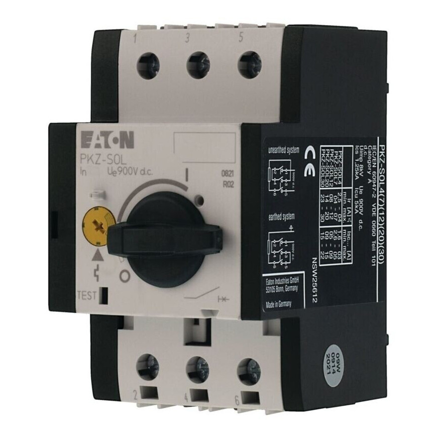 Disjoncteur Eaton de chaîne, DC, 2p, 20A (PKZ-SOL20)