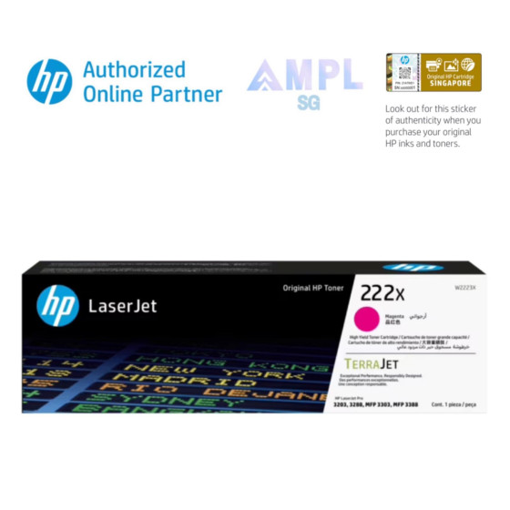 Toner HP 222X Magenta - HP d'origine (W2223X)