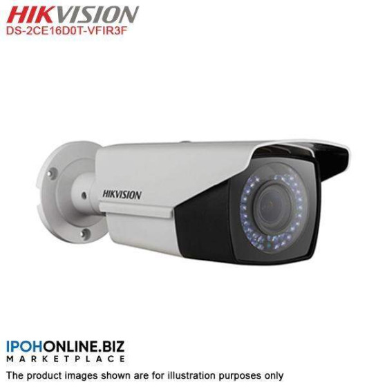 Caméra HIKVISION Externe Bullet Varifocale motorise 2MP,IP66 Smart IR 40m 12M (DS-2CE16D0T-VFIR3F)
