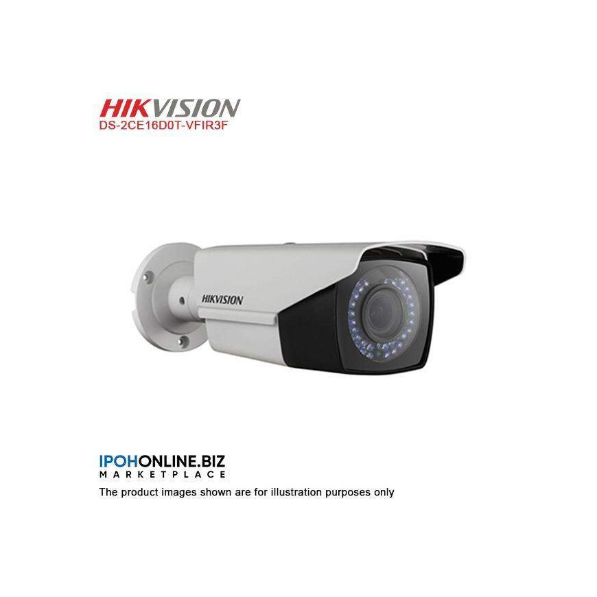 Caméra HIKVISION Externe Bullet Varifocale motorise 2MP,IP66 Smart IR 40m 12M (DS-2CE16D0T-VFIR3F)