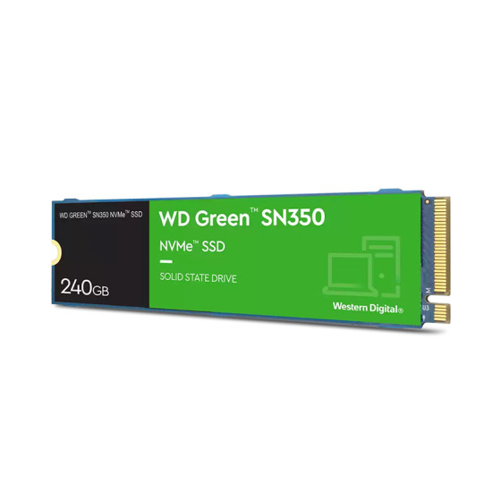 WD Green™ SN350 240GB PCIE M.2 3D NAND NVMe SSD (WDS240G2G0C-00AJM0)