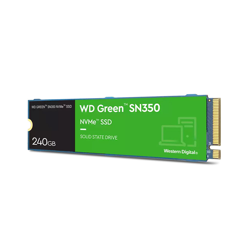 WD Green™ SN350 240GB PCIE M.2 3D NAND NVMe SSD (WDS240G2G0C-00AJM0)