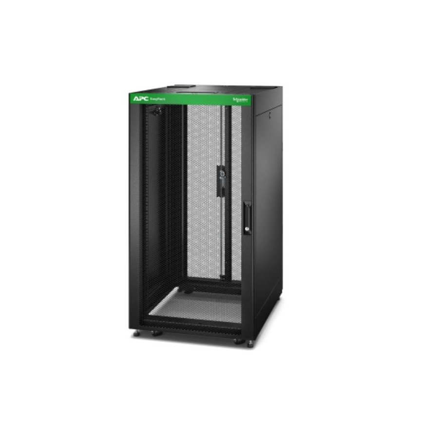 Easy Rack 600mm/24U/800mm , with Roof, Side panel,castors,feet and 4 Brackets, No Bottom, black