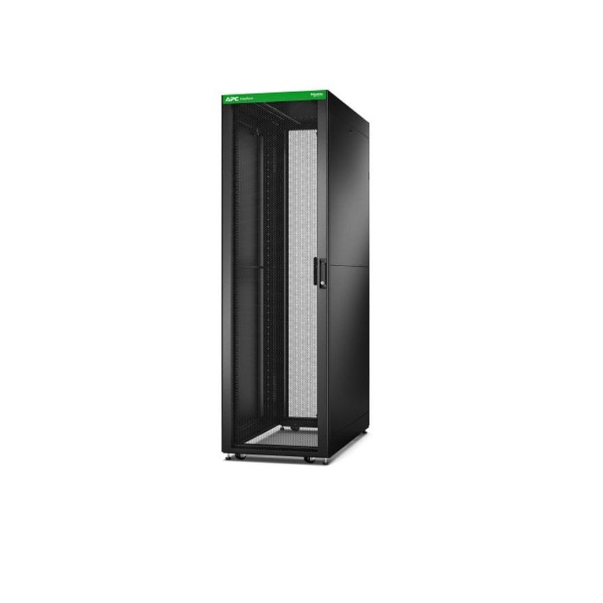 Easy Rack 800mm/42U/800mm with Roof, Side panel,castors,feet and 4 Brackets, No Bottom, black