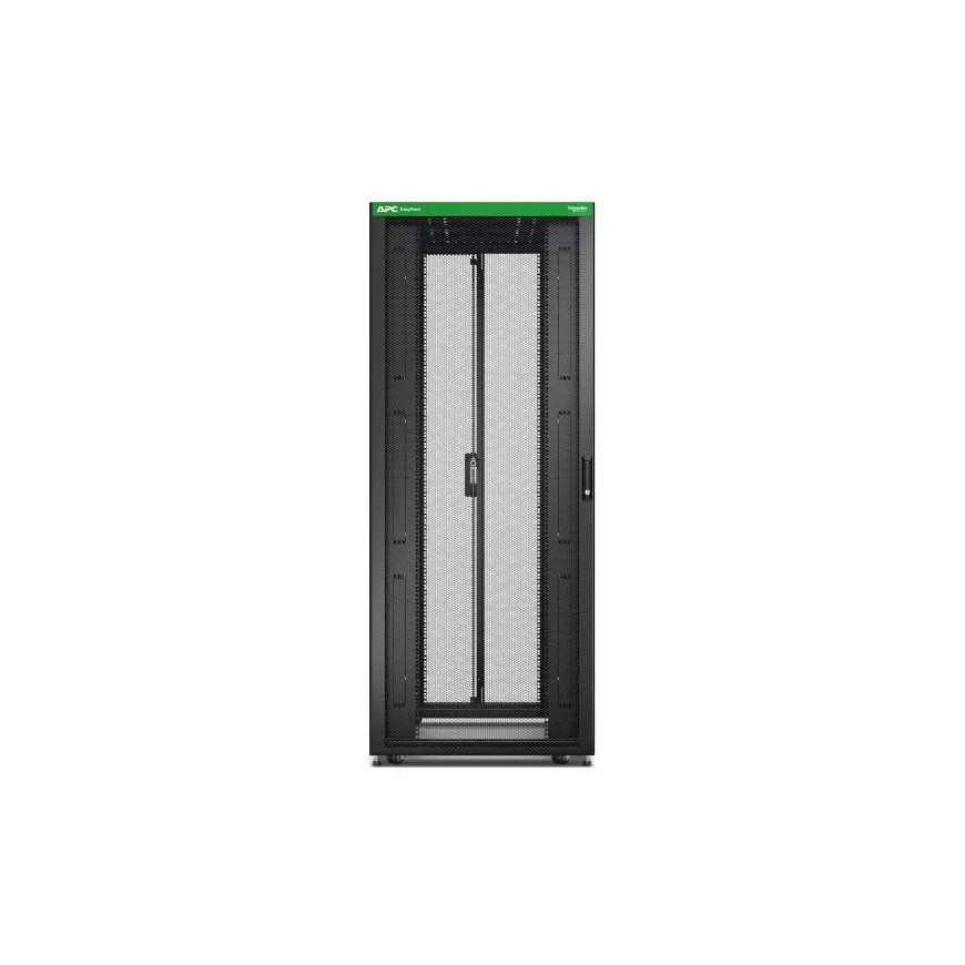 Easy Rack 800mm/42U/800mm with Roof, Side panel,castors,feet and 4 Brackets, No Bottom, black