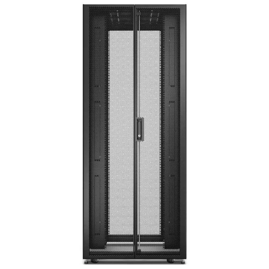 Easy Rack 800mm/42U/1000mm with Roof, Side panel,castors,feet and 4 Brackets, No Bottom, black