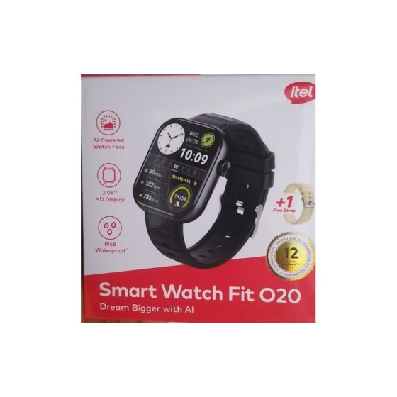 Itel smart watch 021 Black 12M (ISW-O21BLACK)