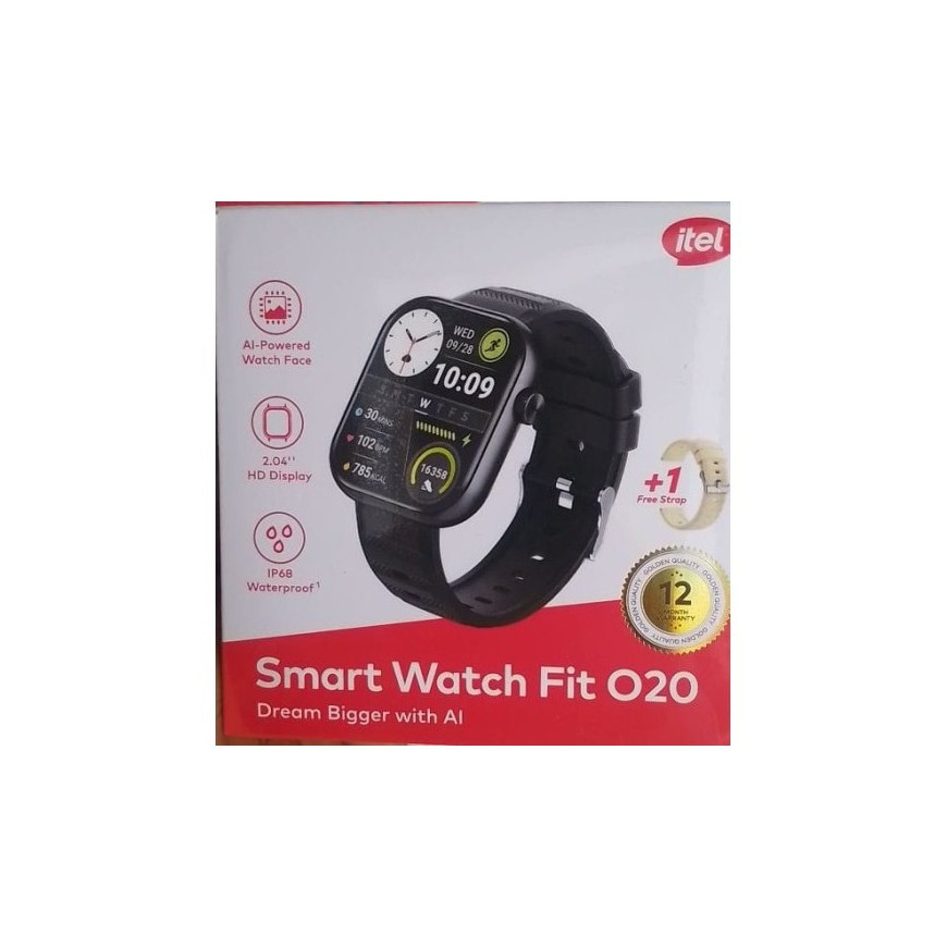 Itel smart watch 021 Black 12M (ISW-O21BLACK)