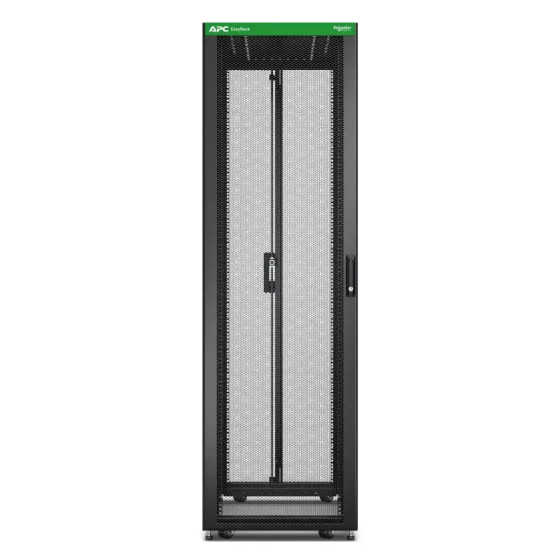 Easy Rack 600mm/42U/800mm with Roof, Side panel,castors,feet and 4 Brackets, No Bottom, black