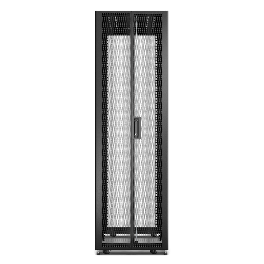 Easy Rack 600mm/42U/800mm with Roof, Side panel,castors,feet and 4 Brackets, No Bottom, black