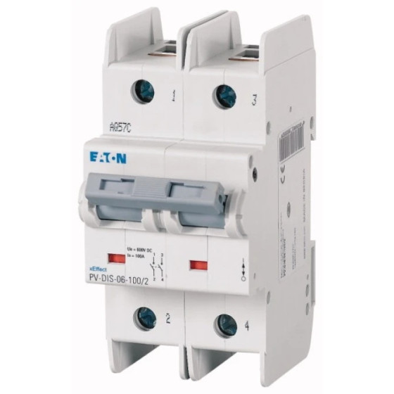Eaton Interrupteur-sectionneur DC, 2P, 1000V, 100A (PV-DIS-10-100/2-ROT)
