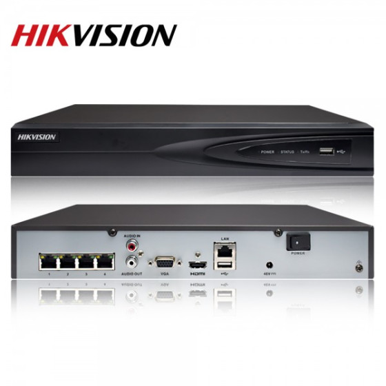HIKVISION NVR Up to 4K 4Canaux, 1HDD 12M (DS-7604NI-K1(C))