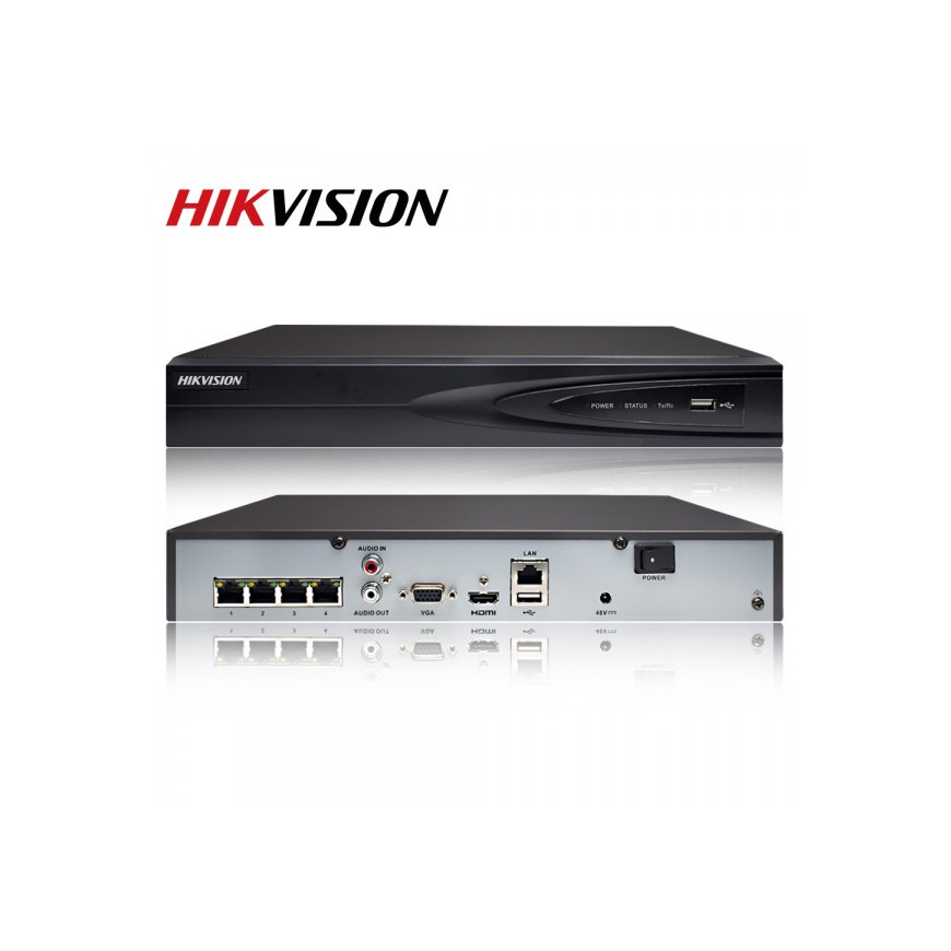 HIKVISION NVR Up to 4K 4Canaux, 1HDD 12M (DS-7604NI-K1(C))