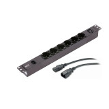 Easy PDU, Basic, 1U, 10A, 230V, (6)Schuko&(1)C13