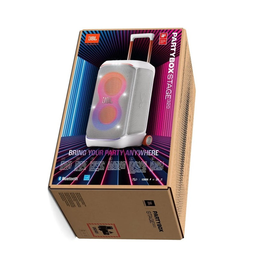 JBL Enceinte Bluetooth portable Partybox Stage 320 Blanc