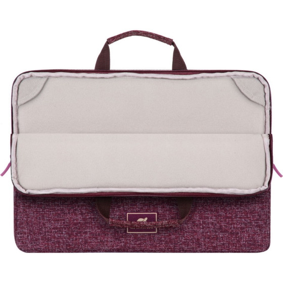 RIVACASE 7913 burgundy red Laptop sleeve 13.3" with handles / 12