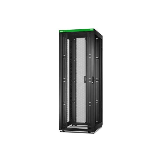 Easy Rack 800mm/48U/1200mm with Roof, Side panel,castors,feet and 4 Brackets, No Bottom, black