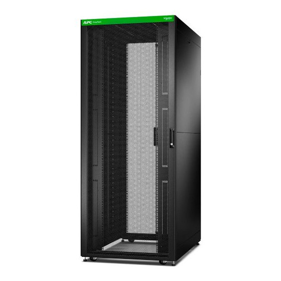 Easy Rack 800mm/42U/1100mm with Roof, Side panel,castors,feet and 4 Brackets, No Bottom, black