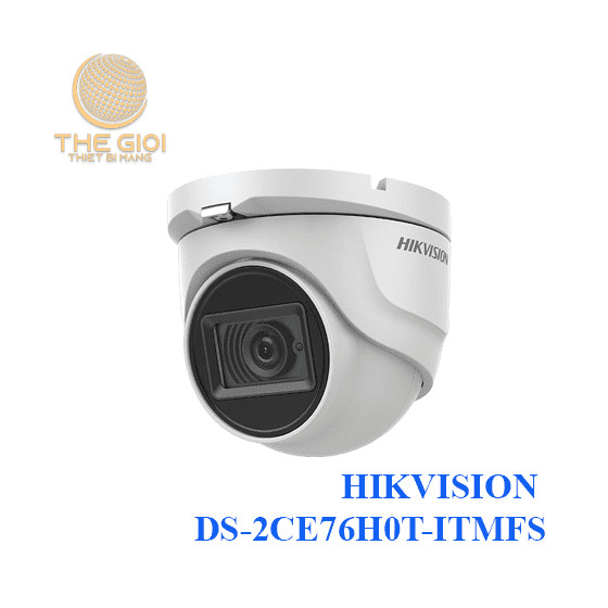 Caméra HIKVISION Interne Fixed Turret 5MP,IP67, IR30m, build-in mic 12M (DS-2CE76H0T-ITMFS)