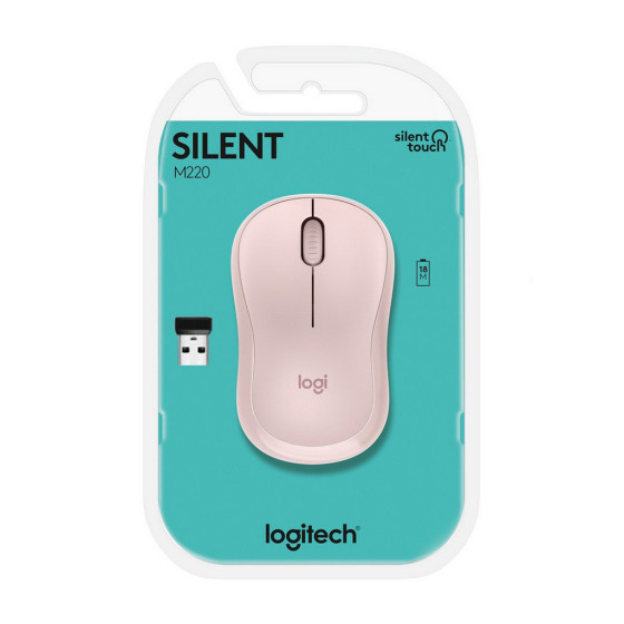 Logitech M220 silent - rose - emea 12M