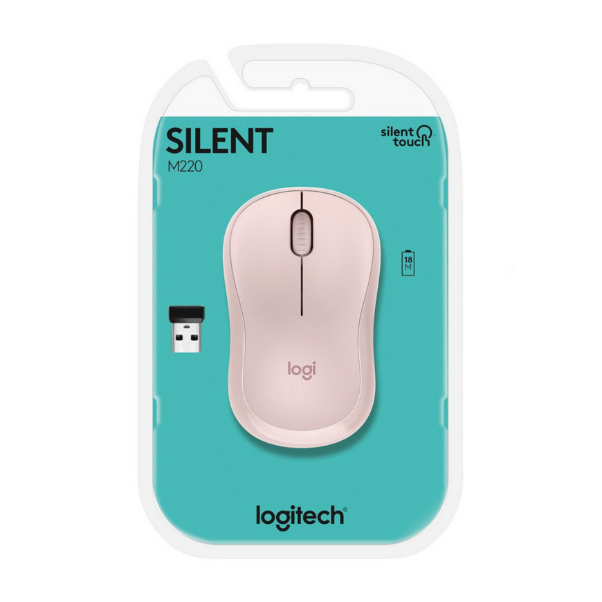 Logitech M220 silent - rose - emea 12M