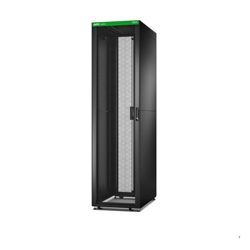 Easy Rack 600mm/48U/1200mm with Roof, Side panel,castors,feet and 4 Brackets, No Bottom, black
