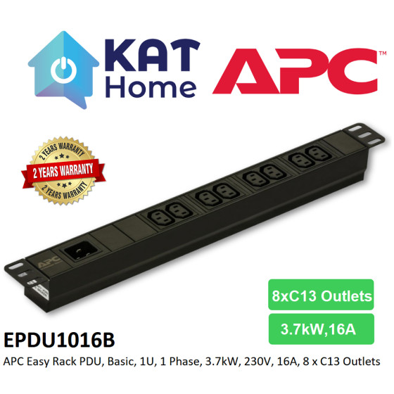 Easy PDU, Basic, 1U, 16A, 230V, (8)C13