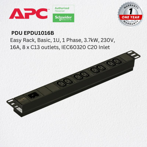 Easy PDU, Basic, 1U, 16A, 230V, (8)C13