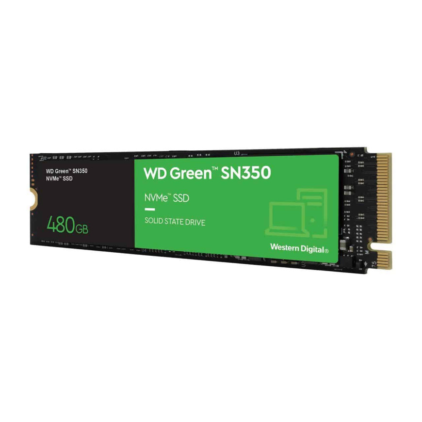 WD Green™ SN350 480GB PCIE M.2 3D NAND NVMe SSD (WDS480G2G0C-00AJM0)
